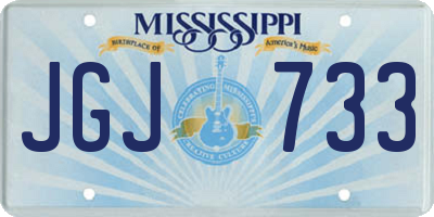 MS license plate JGJ733