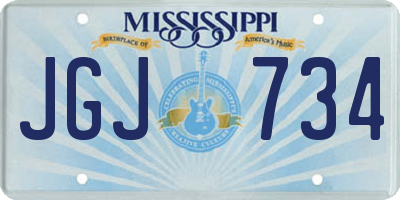 MS license plate JGJ734