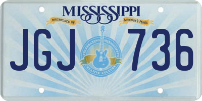 MS license plate JGJ736
