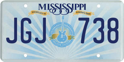 MS license plate JGJ738