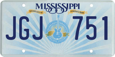 MS license plate JGJ751