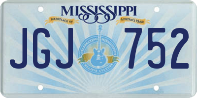 MS license plate JGJ752