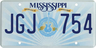 MS license plate JGJ754