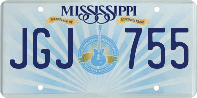 MS license plate JGJ755
