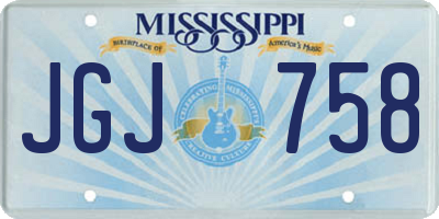 MS license plate JGJ758
