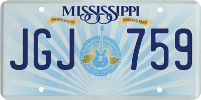 MS license plate JGJ759