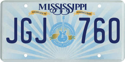 MS license plate JGJ760