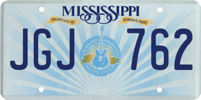 MS license plate JGJ762