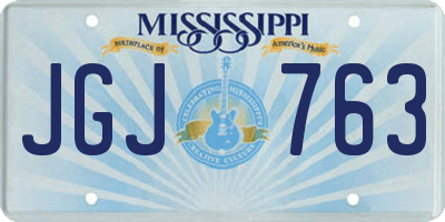 MS license plate JGJ763