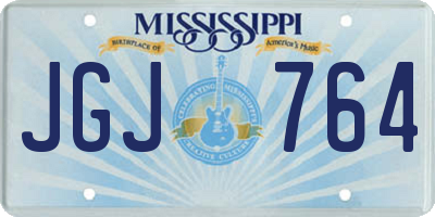 MS license plate JGJ764
