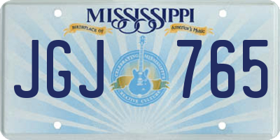 MS license plate JGJ765
