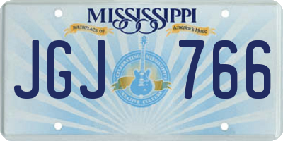 MS license plate JGJ766