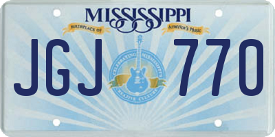 MS license plate JGJ770