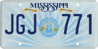 MS license plate JGJ771