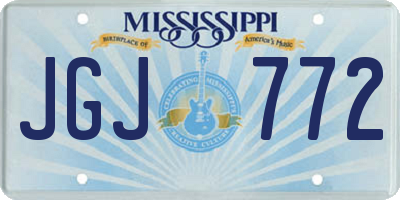 MS license plate JGJ772
