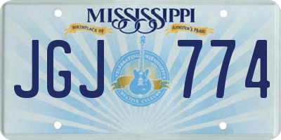 MS license plate JGJ774
