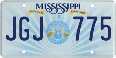 MS license plate JGJ775