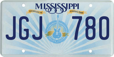 MS license plate JGJ780