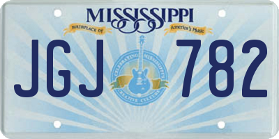 MS license plate JGJ782
