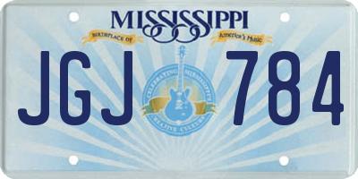 MS license plate JGJ784