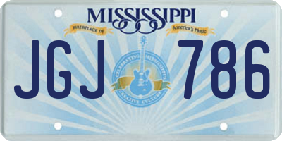 MS license plate JGJ786