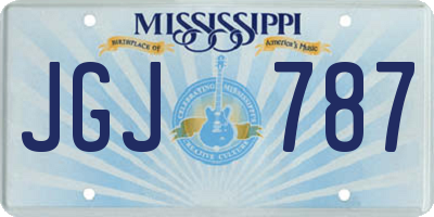 MS license plate JGJ787