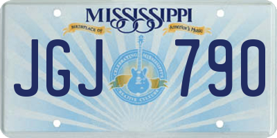 MS license plate JGJ790