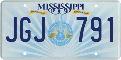 MS license plate JGJ791