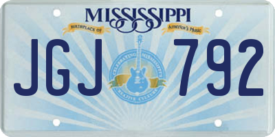 MS license plate JGJ792