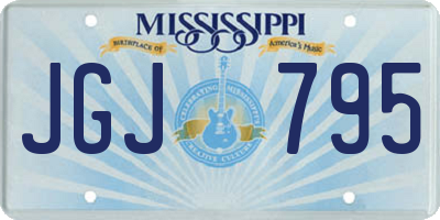 MS license plate JGJ795