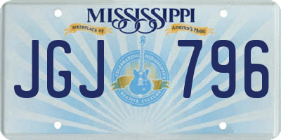 MS license plate JGJ796