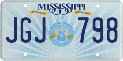 MS license plate JGJ798