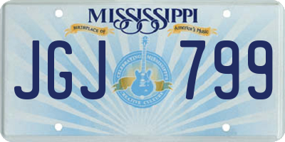 MS license plate JGJ799