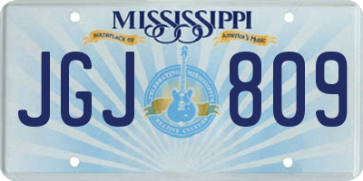 MS license plate JGJ809