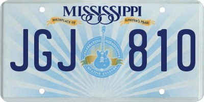 MS license plate JGJ810