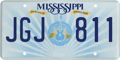 MS license plate JGJ811
