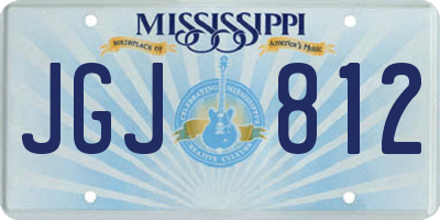 MS license plate JGJ812