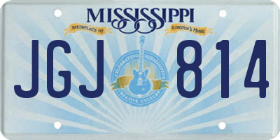 MS license plate JGJ814