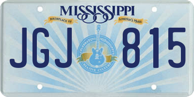 MS license plate JGJ815