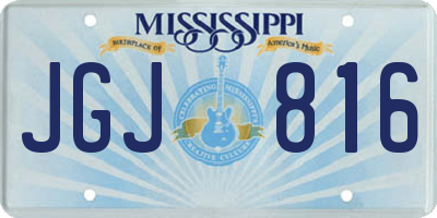 MS license plate JGJ816