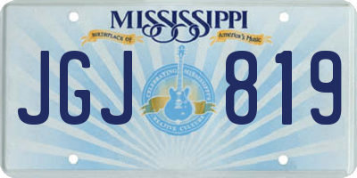MS license plate JGJ819