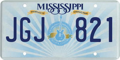 MS license plate JGJ821