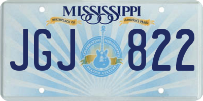 MS license plate JGJ822