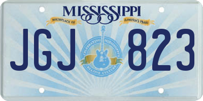 MS license plate JGJ823