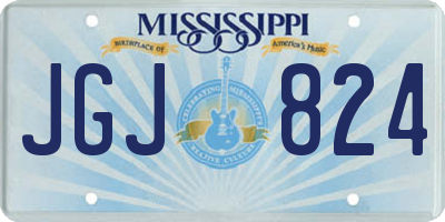MS license plate JGJ824