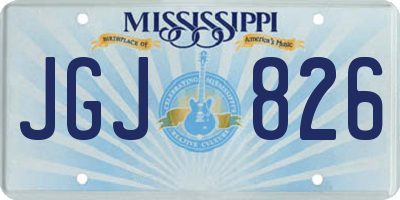 MS license plate JGJ826