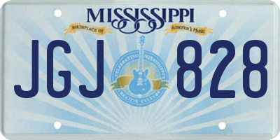 MS license plate JGJ828