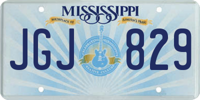MS license plate JGJ829