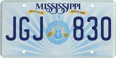 MS license plate JGJ830