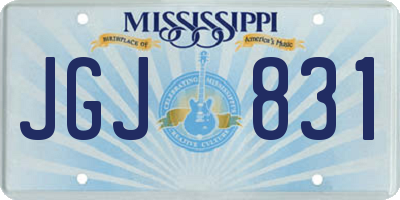 MS license plate JGJ831